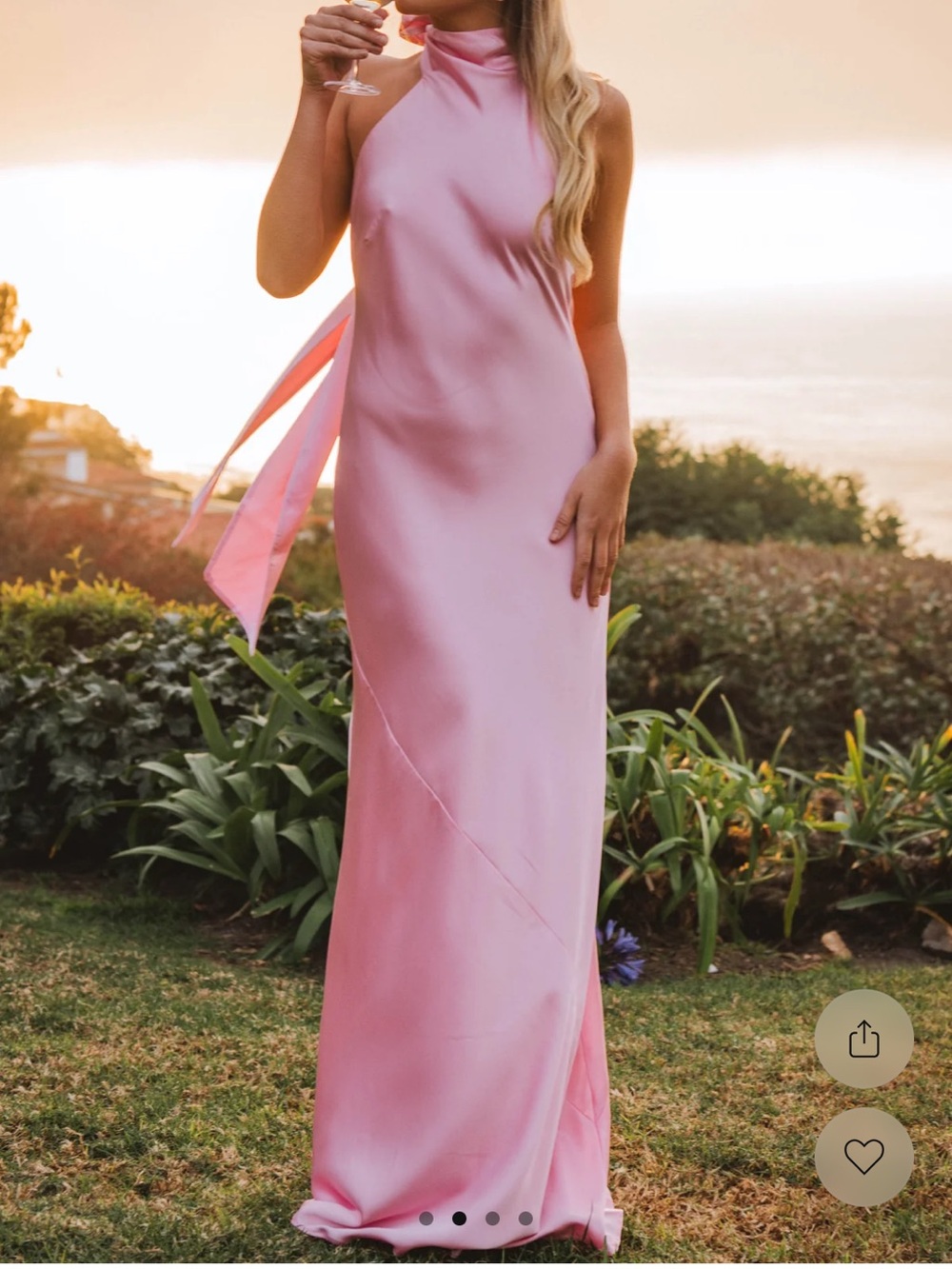 Show Me Your MuMu Pink Halter Maxi Gown